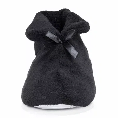 Muk Luks Womens Memory Foam Bootie Slippers In Black