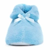 Muk Luks Womens Memory Foam Bootie Slippers In Blue