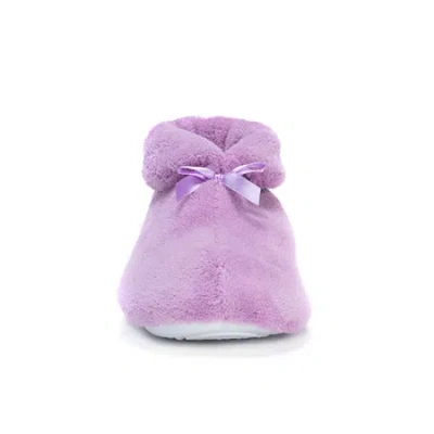 Muk Luks Womens Memory Foam Bootie Slippers In Purple
