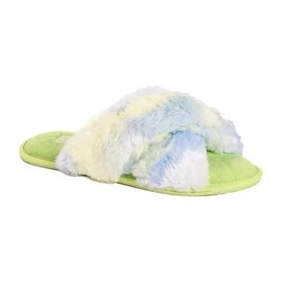 Muk Luks Womens Memory Foam Slip-on Slippers In Multi