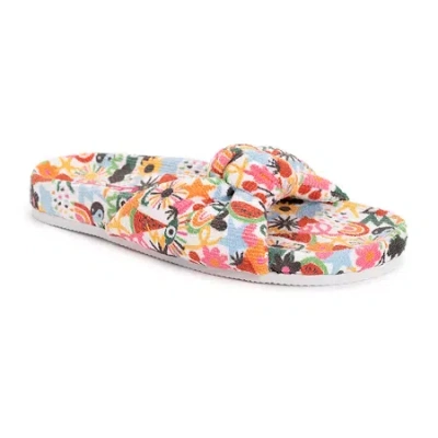 Muk Luks Womens Memory Foam Slip-on Slippers In Multi