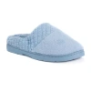 Muk Luks Womens Micro Chenille Clog Slippers In Blue