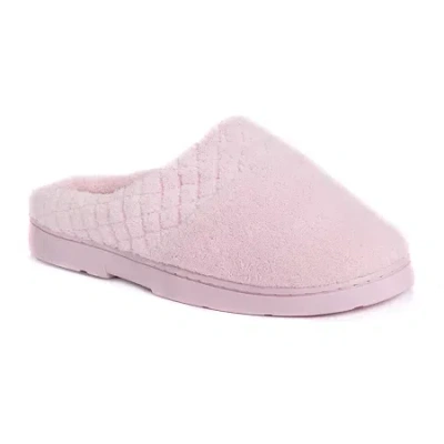 Muk Luks Womens Micro Chenille Clog Slippers In Pink