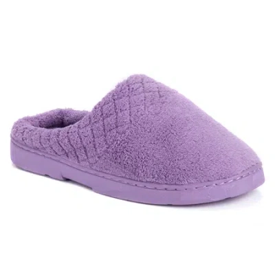 Muk Luks Womens Micro Chenille Clog Slippers In Purple