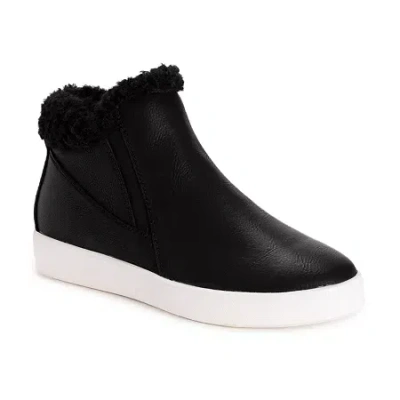 Muk Luks Womens Montana Big Sky Flat Heel Booties In Black