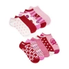 Muk Luks Womens Multi-pack 10 Pair Low Cut Socks In Red