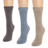 Muk Luks Womens Multi-pack 3 Pair Boot Socks In Multi