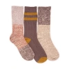 Muk Luks Womens Multi-pack 3 Pair Boot Socks In Multi