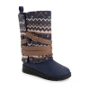Muk Luks Womens Natalie Nikki Flat Heel Winter Boots In Multi