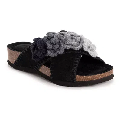 Muk Luks Womens Penelope Strap Sandals In Black