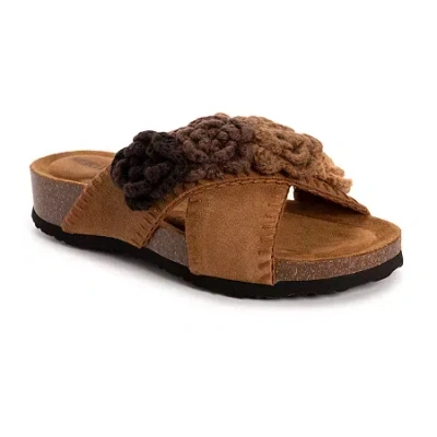Muk Luks Womens Penelope Strap Sandals In Brown