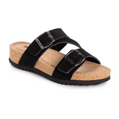 Muk Luks Womens Poppy Strap Sandals In Black