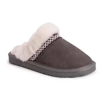Muk Luks Womens Slip-on Slippers In Gray