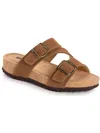 Muk Luks Womens Suede Slip-on Slide Sandals In Multi