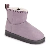 Muk Luks Womens Tatum Boot Flat Heel Booties In Purple