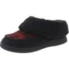 Mukluk Womens Faux Fur Lined Faux Suede Scuff Slippers In Multi
