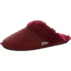 Mukluk Womens Glitter Slide Slippers In Red