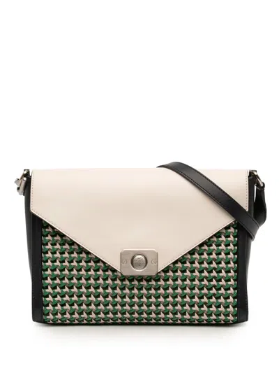 Pre-owned Mulberry 2000-2026 Multicolor Leather Delphie Duo Flap Crossbody Bag In White