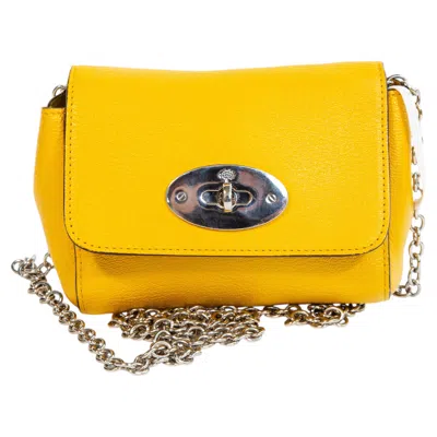 Pre-owned Mulberry 2000s  Mini Lilly Yellow Leather Crossbody Bag