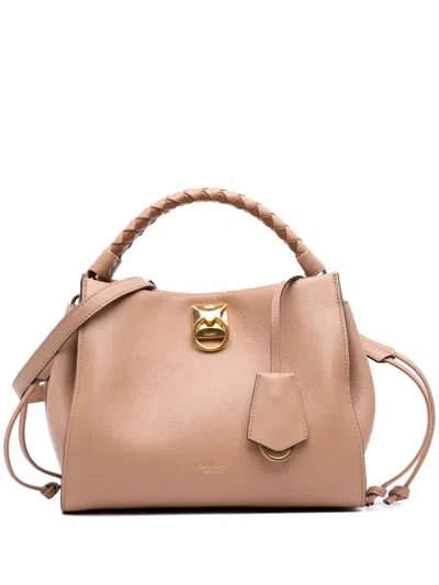 Pre-owned Mulberry 2015-2025 Small Calf Iris Satchel In Brown