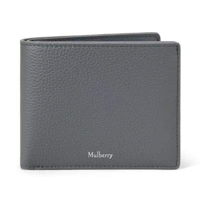 Mulberry 8 Card Wallet In Foggy Grey Small Classic Grain