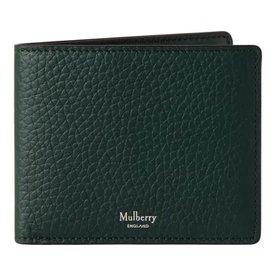 Mulberry 8 Card Wallet  Green Heavy Grain