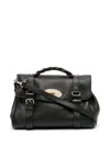 Mulberry 'alexa' Black Handbag With Adjustable And Removable Shoulder Strap And Magnetic Closure In Granied L