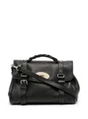 Mulberry 'alexa' Black Handbag With Adjustable And Removable Shoulder Strap And Magnetic Closure In Granied L In Black