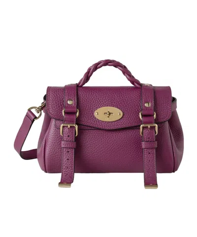 Mulberry Alexa Buckled Mini Crossbody Bag In Purple