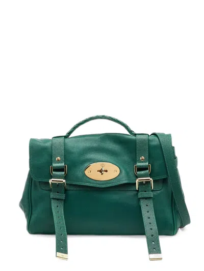 Pre-owned Mulberry Alexa Flap Top Tote Bag In Green