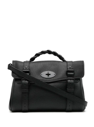 Mulberry Alexa Heavy Black Leather Handbag