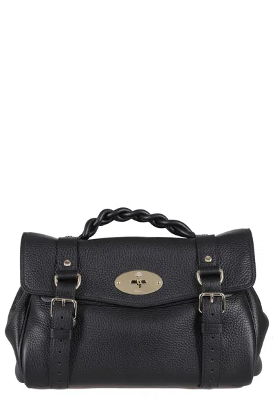 Mulberry Alexa Heavy Grain Leather Bag In Black