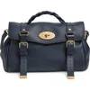 Mulberry Alexa Leather Satchel In Night Sky