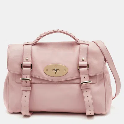 Pre-owned Mulberry Alexa Light Pink Leather Flap Top Handle Bag