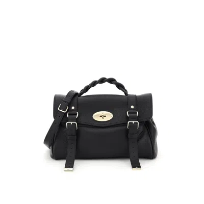 Mulberry Alexa Medium Hammered Leather Bag In Black