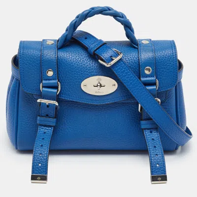 Pre-owned Mulberry Alexa Mini Blue Leather Crossbody Bag