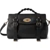 Mulberry Mini Alexa Leather Satchel In Black