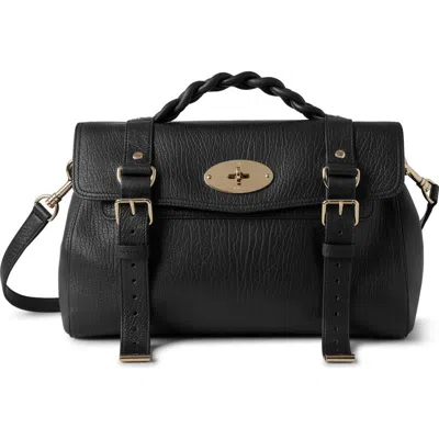 Mulberry Mini Alexa Leather Satchel In Black