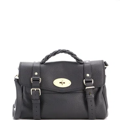 Mulberry Alexa Satchel Nm Leather Medium In Black