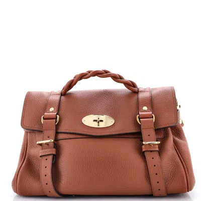 Mulberry Alexa Satchel Nm Leather Medium In Brown