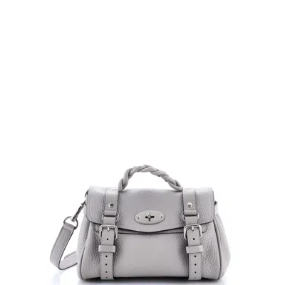 Mulberry Alexa Satchel Nm Leather Mini In Gray