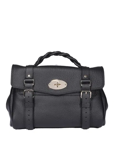 Mulberry Alexa Satchel Nm Leather Medium In Black