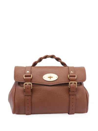 Mulberry Alexa Turn-lock Tote Bag In Brown