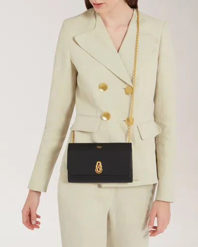 Mulberry Amberley Clutch Black Small Classic Grain