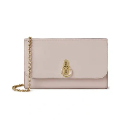 Mulberry Amberley Clutch Patent In Blossom Pink