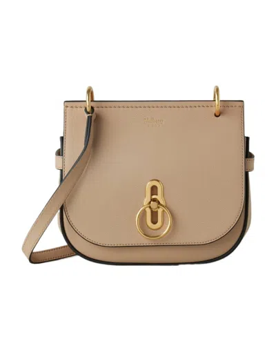 Mulberry Amberley Leather Satchel Bag In Beige