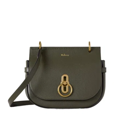 Mulberry Amberley Logo Detailed Small Shoulder Bag In Green
