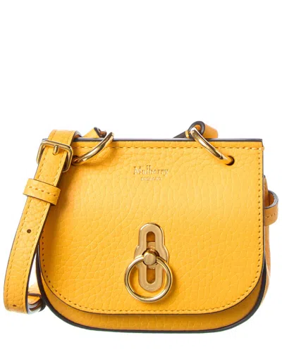 Mulberry Amberley Micro Leather Shoulder Bag In Orange