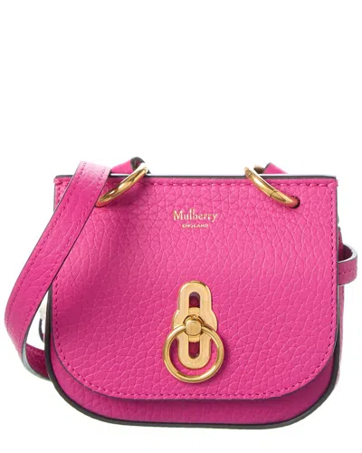 Mulberry Amberley Micro Leather Shoulder Bag In Pink