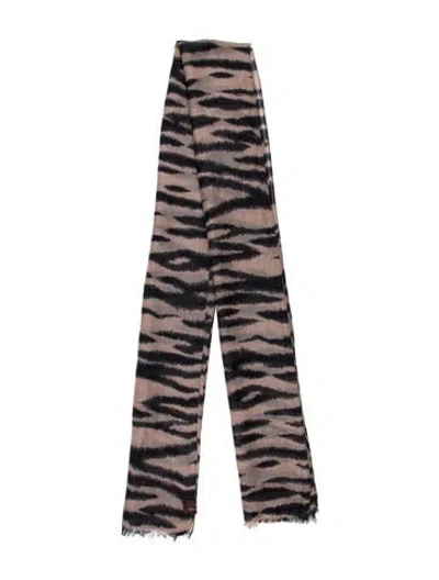 Pre-owned Mulberry Animal Print Scarf In Neutral